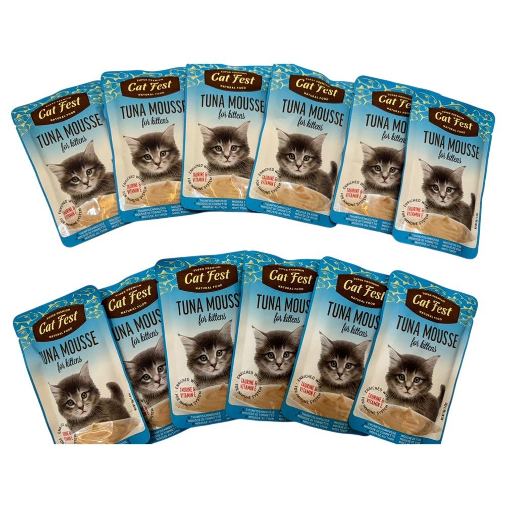 CAT FEST Kitten Food Mousse Pouches 70Gr - 12 Pack - Petzone Kenya