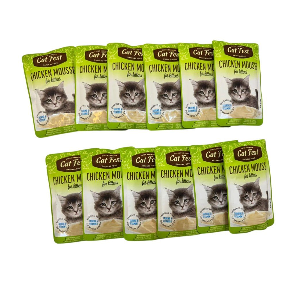 CAT FEST Kitten Food Mousse Pouches 70Gr - 12 Pack - Petzone Kenya