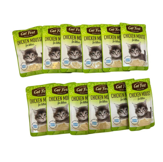 CAT FEST Kitten Food Mousse Pouches 70Gr - 12 Pack - Petzone Kenya