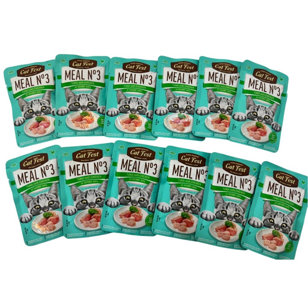 CAT FEST Meal Pouches 50Gr - 12 Pack - Petzone Kenya