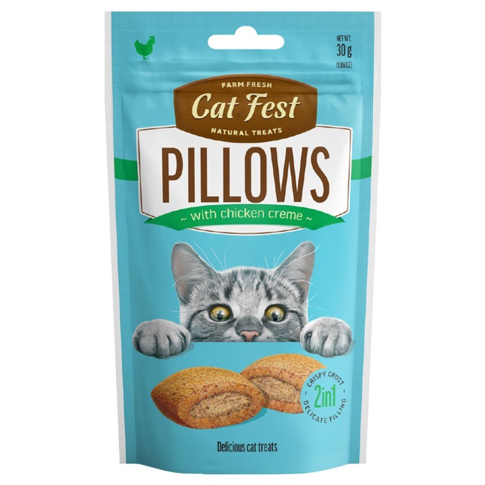 CAT FEST Pillows with Chicken Creme - 30Gr - Petzone Kenya
