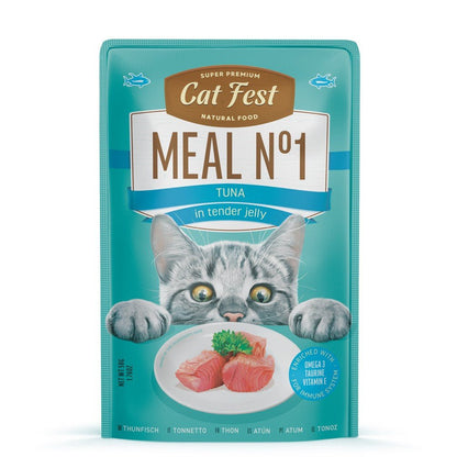 CAT FEST Pouches Red Tuna in tender jelly - 50Gr - Petzone Kenya