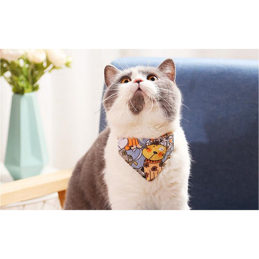 Cat Bandana With Collar (Lg) 25-45cm