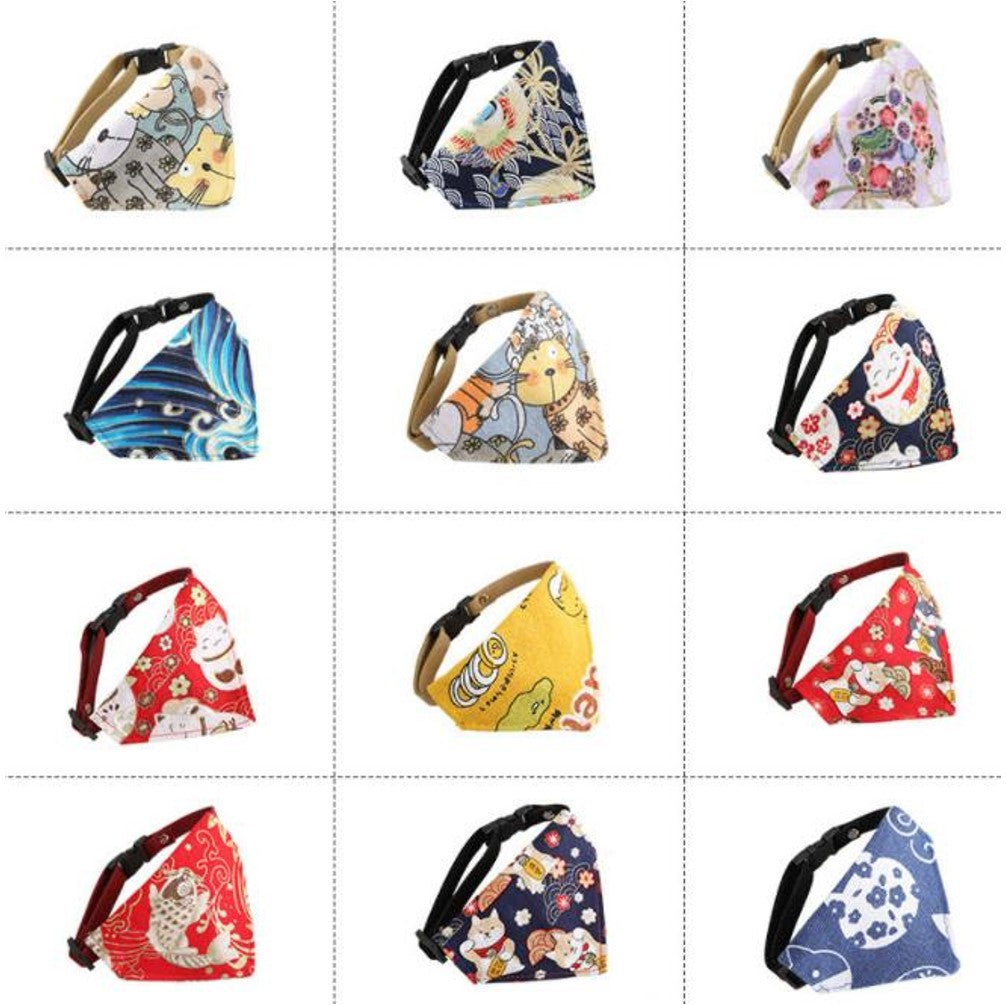 Cat Bandana With Collar (Sm) 18-33cm