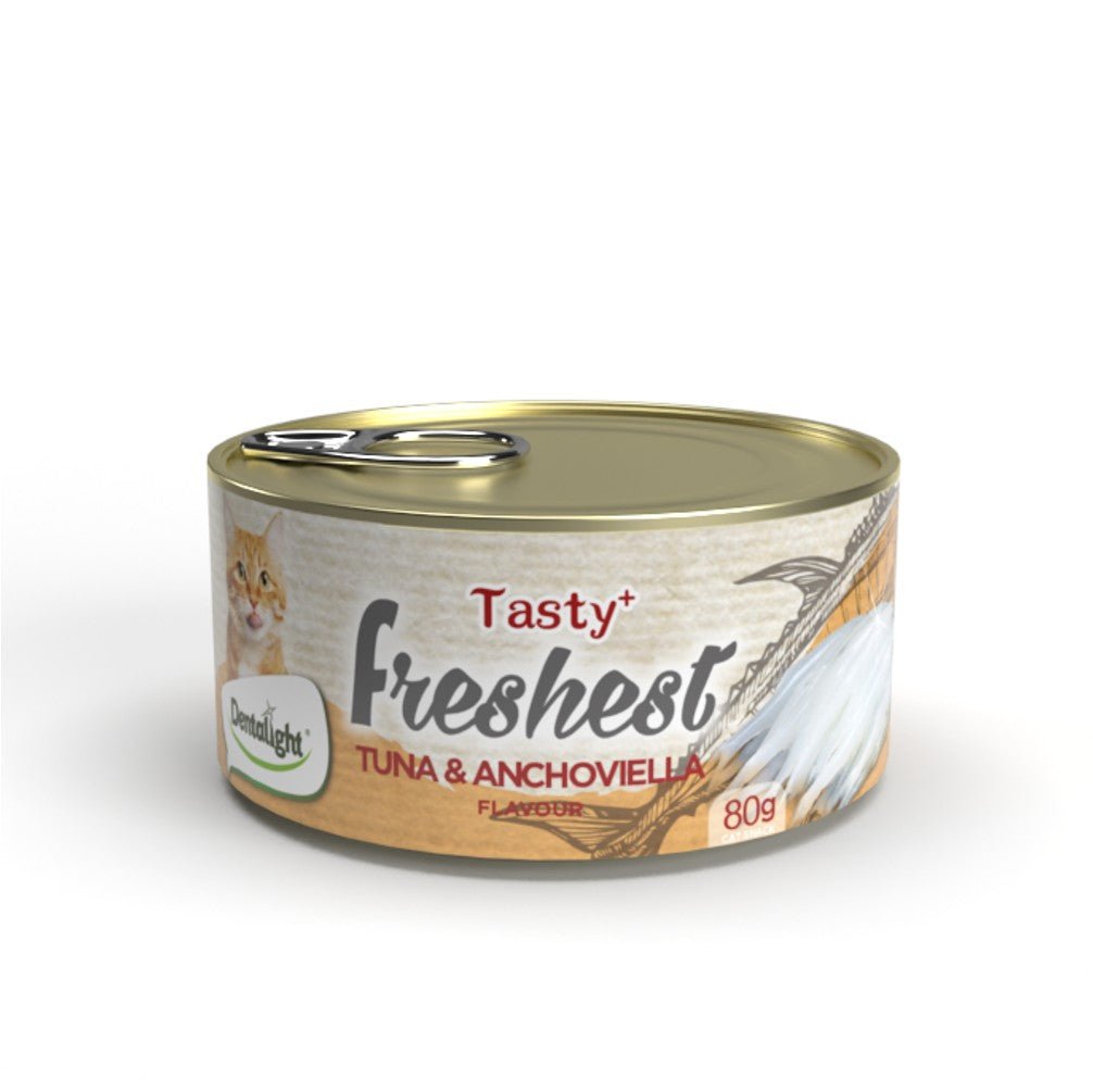 Dentalight Tasty+ Freshest Cat Treats – Tuna & Anchoviella Flavour 80Gr - Petzone Kenya