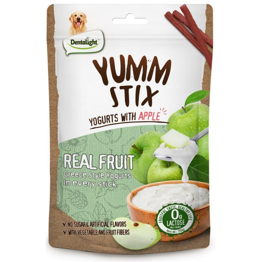 Dentalight Yumm Stix Wet & Soft - Yoghurts with Apple 70Gr - Petzone Kenya