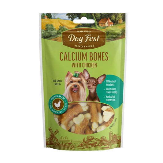 DOG FEST Calcium Bones With Chicken for Small Breeds - 55Gr - Petzone Kenya