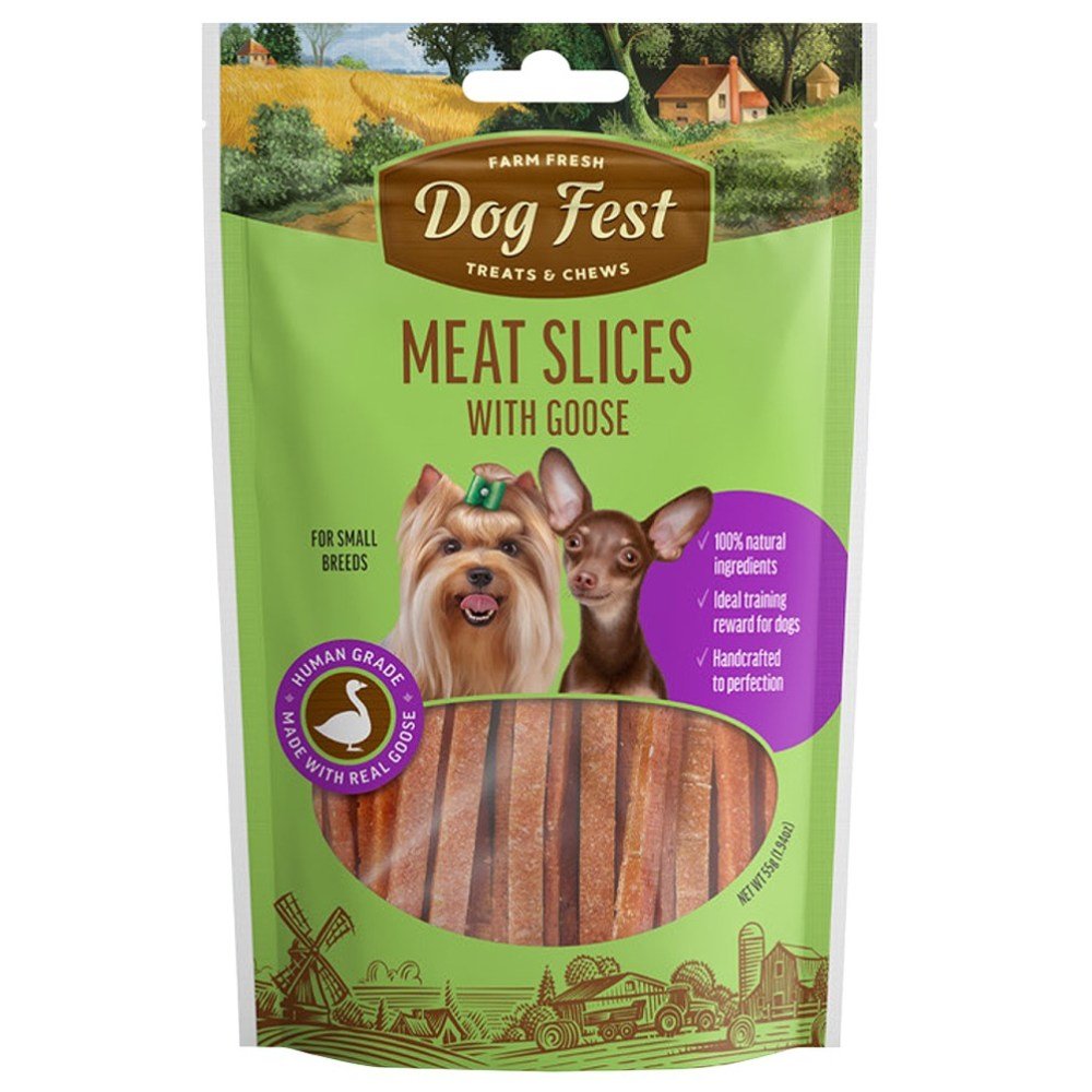 DOG FEST Meat Slices With Goose for Small Breeds - 55Gr - Petzone Kenya