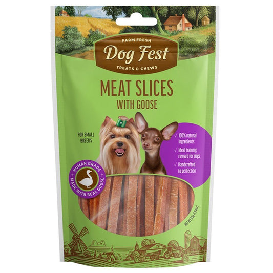 DOG FEST Meat Slices With Goose for Small Breeds - 55Gr - Petzone Kenya