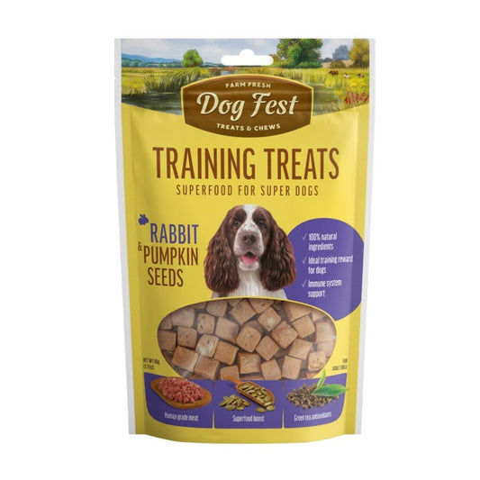 DOG FEST Training Treats for all Dogs - Rabbit And Pumpkin Seeds 90Gr - Petzone Kenya