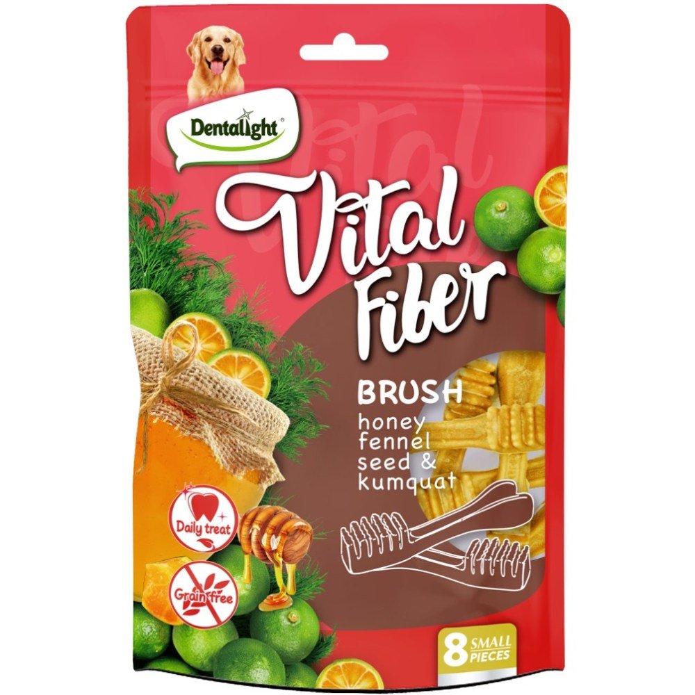 Gnawlers 2.7" Vital Fiber Brush (Honey, Fennel Seed & Kumquat) 80Gr - Petzone Kenya