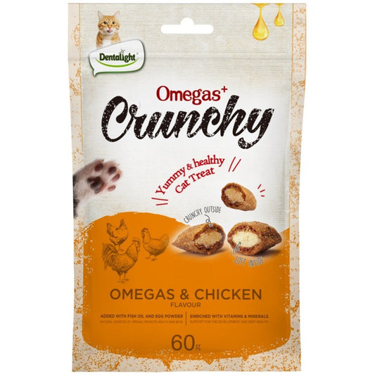 Gnawlers Omegas+ Crunchy Cat Treats Chicken Flavor 60Gr - Petzone Kenya