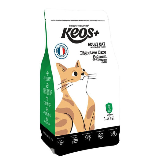 KEOS+ Adult Cat Digestive Care - Salmon 1.5Kg - Petzone Kenya