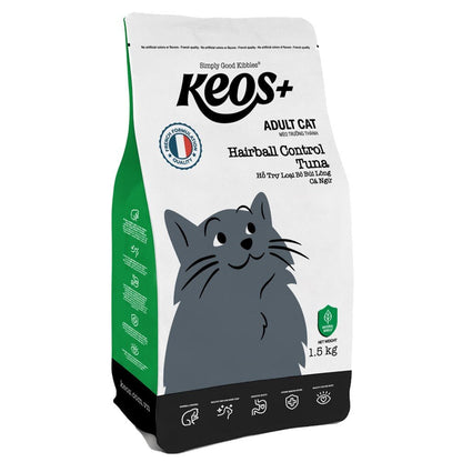 KEOS+ Adult Cat Hairball Control with Tuna - Petzone Kenya