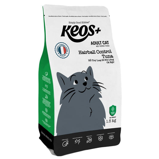 KEOS+ Adult Cat Hairball Control with Tuna - Petzone Kenya