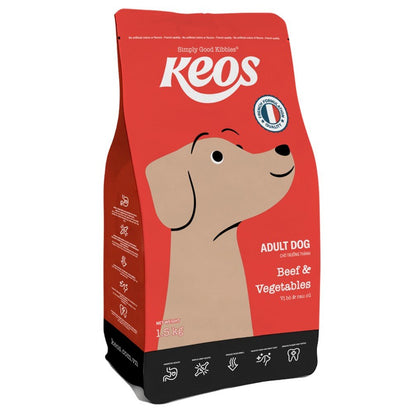 KEOS Adult Dog Food – Beef and Vegetables - Petzone Kenya