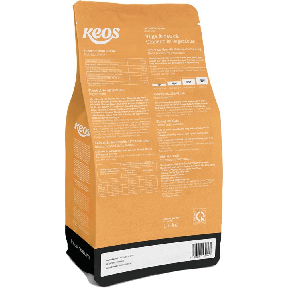 KEOS Adult Dog Food – Chicken and Vegetables - Petzone Kenya