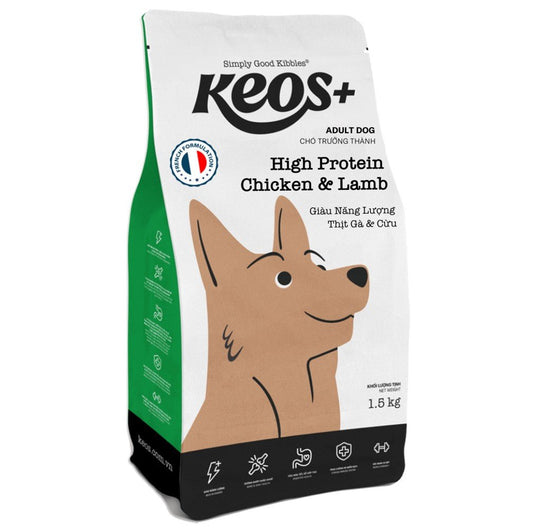 KEOS+ Adult Dog Food High Protein – Chicken & Lamb - Petzone Kenya