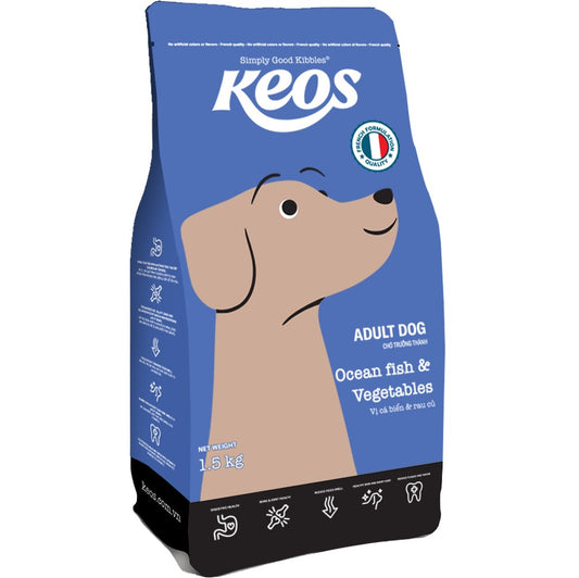 KEOS Adult Dog Food - Ocean Fish & Vegetables 1.5Kg