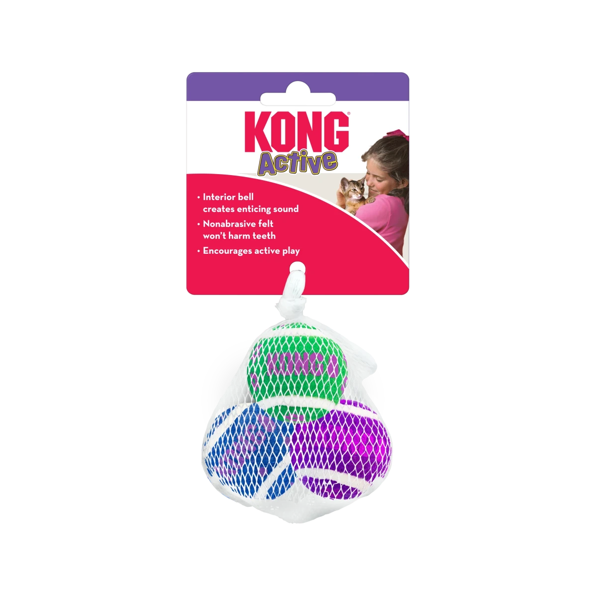 KONG Cat Active Tennis Balls w/Bells - Petzone Kenya