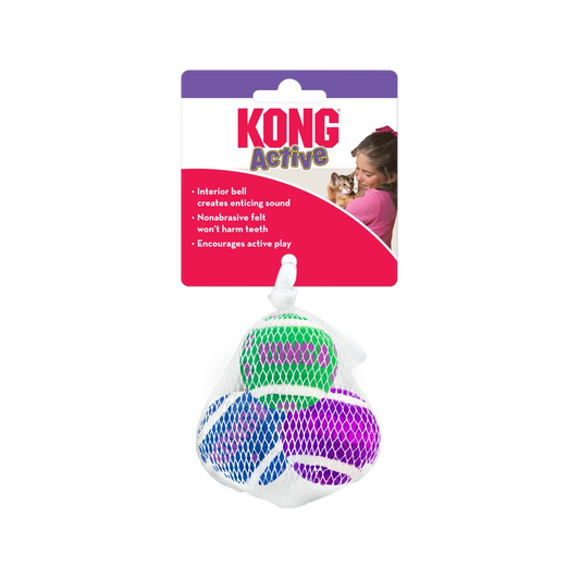 KONG Cat Active Tennis Balls w/Bells - Petzone Kenya