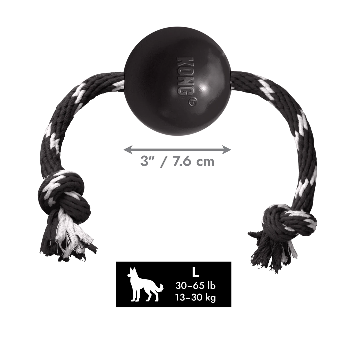KONG Extreme Ball w/Rope - Petzone Kenya