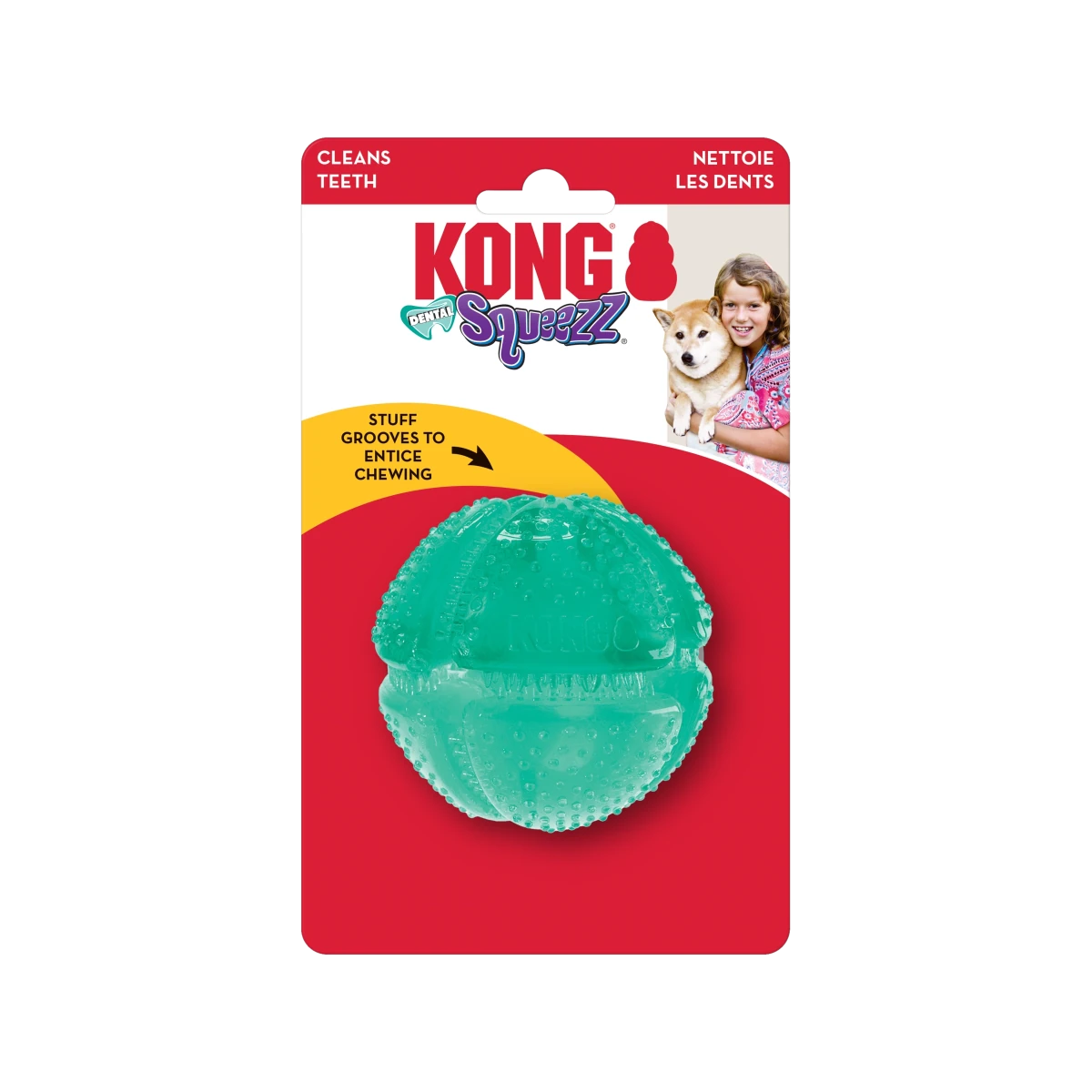 KONG Squeezz Dental Ball - Petzone Kenya