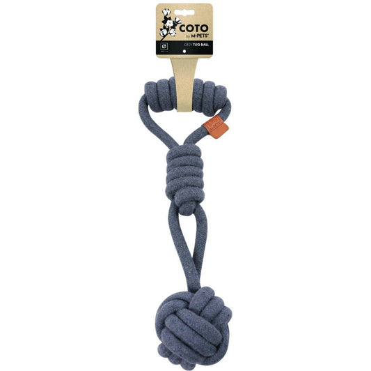 M–Pets COTO Dog Toy Tug Ball - Grey 36cm - Petzone Kenya