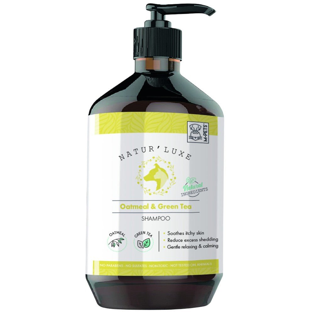 M–Pets NATUR’LUXE Oatmeal & Green Tea Shampoo – 500ml - Petzone Kenya