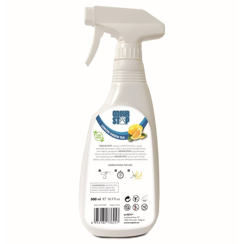 MPETS ODOUR STOP Deodorant Spray - Lemon Green Tea 500 ml - Petzone Kenya