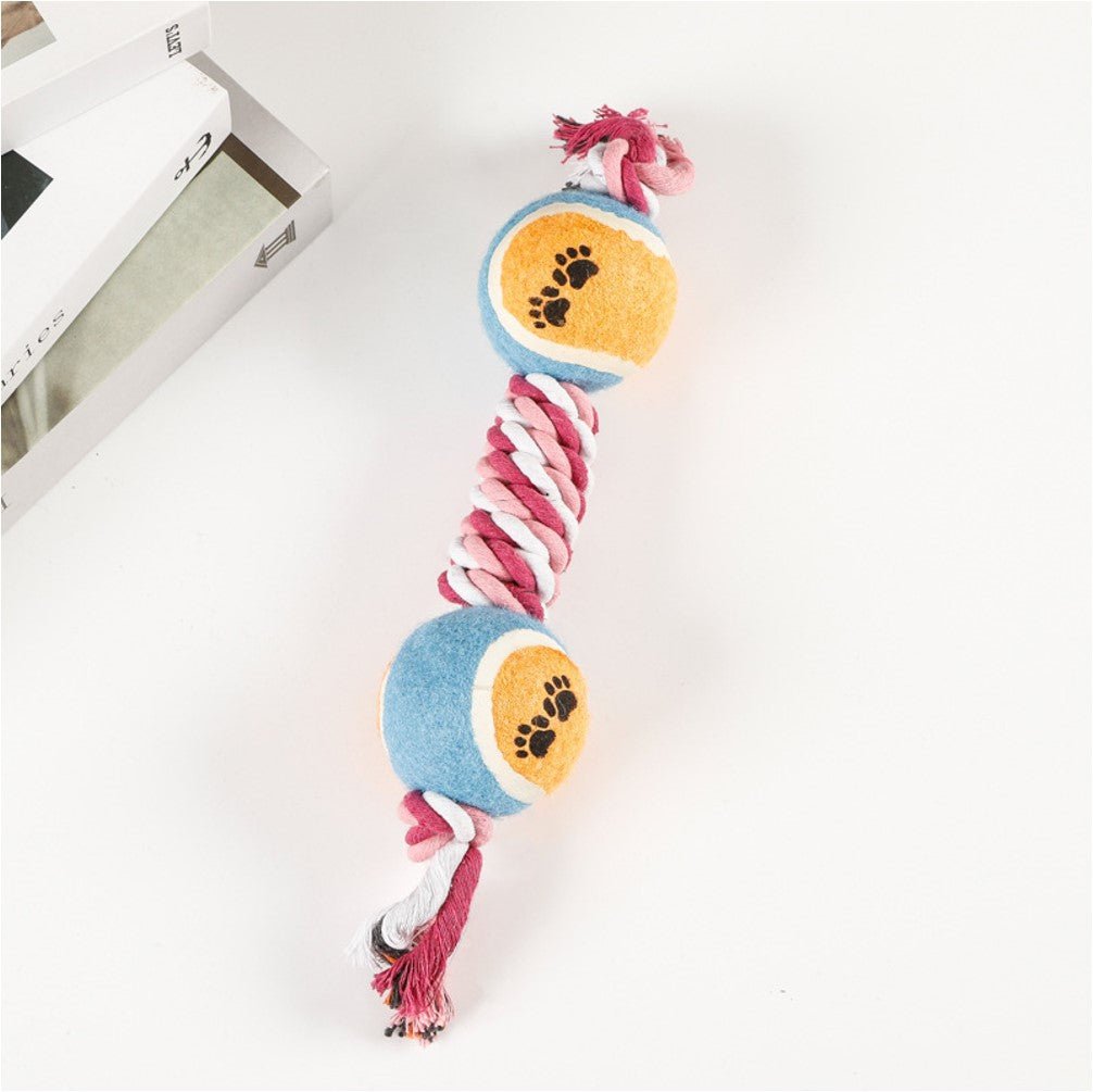 Rope And Tennis Ball Toy 32*7cm, 170g - Petzone Kenya