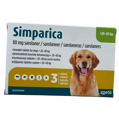 Simparica (Sarolaner) Chewables for Dogs - Petzone Kenya