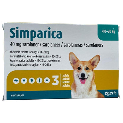 Simparica (Sarolaner) Chewables for Dogs - Petzone Kenya